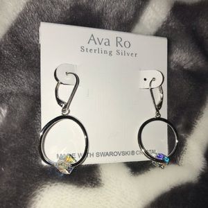 Sterling silver & Swarovski crystal earrings